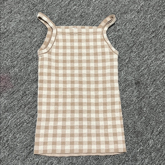 Pippin Ginham Set 12-18 Months Taupe Top Shorts - Picture 4 of 9